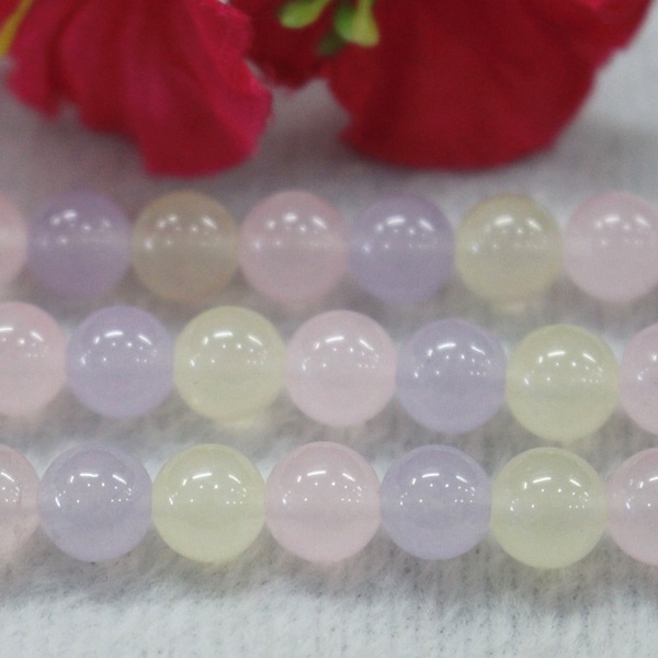 Multicolor Malay jade Beads, smooth round Beads,4mm 6mm 8mm 10mm 12mm Pink Malay Jade Beads ,Malay Jade Beads 15" per strand