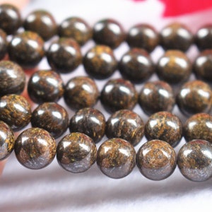 4mm 6mm 8mm 10mm Natural Bronzite Smooth Round Beads,Bronzite Beads,Bronzite Beads supply,15&quot; strand