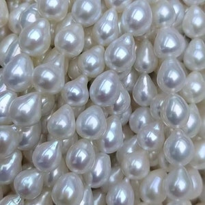 natural AAAA white Sea Shell Pearls beads,white Shell Pearls Bright light Nugget Beads Loose stone bead supply 15&quot;strand 9-10mm