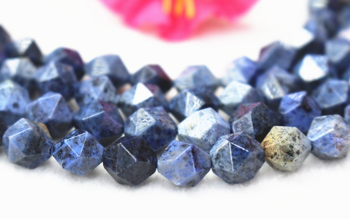 Natural Faceted Dumortierite Beads6mm 8mm 10mm Dumortierite Etsy