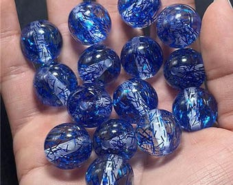Concubina de sirena de cielo estrellado, cuentas redondas lisas de resina fina y brillante, a granel para bolígrafos, colores a elegir, accesorios de bricolaje, 100 piezas