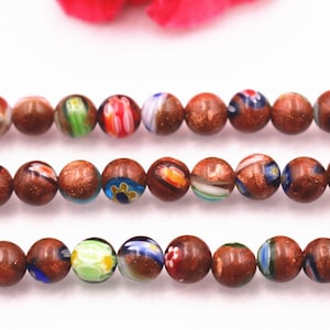 AA Natural Goldstone smooth and Round Beads,6mm 8mm 10mm 12mm 14mm Goldstone Beads, Goldstone Beads wholesale supply,15&quot; strand