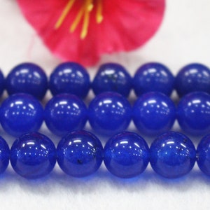 blue Malay jade Beads, smooth round Beads,4mm 6mm 8mm 10mm 12mm Malay Jade Beads 15&quot; per strand