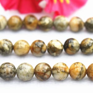 Natural Yellow Jasper Beads smooth and Round Beads,6mm 8mm 10mm 12mm Yellow Jasper Beads,Yellow Jasper Beads wholesale supply,15&quot; strand