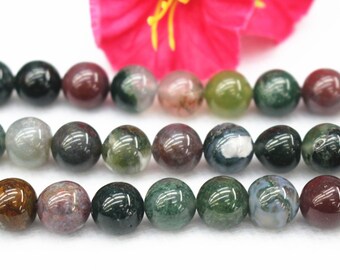 Natural Indian Agate Gemstone Round Beads,6mm 8mm 10mm 12mm Agate Beads,Gemstone beads supply.15" strand
