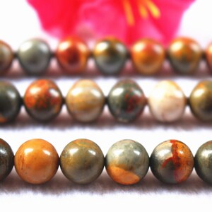 Picasso Jasper Gemstone Round Beads,6mm 8mm 10mm 12mm Picasso Jasper Beads,Gemstone Beads supply,15&quot; strand