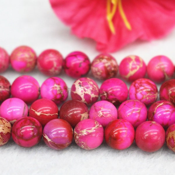 natural pink Sea Sediment Jasper Gemstone Beads,6mm 8mm 10mm 12mm pink Sea Sediment Jasper Beads,Beads wholesale supply,15" strand