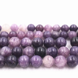 Natural AAA Purple Lepidolite smooth and Round Beads,6mm 8mm 10mm 12mm Purple Lepidolite Beads,Purple Lepidolite beads supply.15&quot; strand