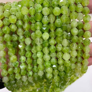Natural A Star Cut Faceted Olive green crystal Beads,6mm 8mm 10mm Olive green crystal Beads Loose stone bead supply.15&quot; strand