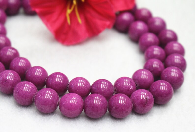smooth round Beads,4mm 6mm 8mm 10mm 12mm Candy Jade Beads,Jade Beads 15 per strand purple Mountain Jade Beads