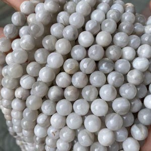AA Natural White crazy lace agate Smooth Round beads 4mm 6mm 8mm beads supply 15&quot; strand  DIY Handmade necklace,earring accessories