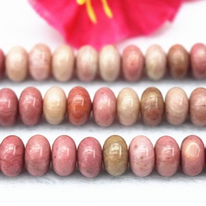 Natural Pink Rhodonite Round Beads,4x6mm 5x8mm Rhodonite Rondelle Beads,Rhodonite beads wholesale supply,15&quot; strand