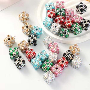 50pcs Rhinestone AB Bubblegum Beads,16mm Chunky Bead,Gumball Beads,Resin Beads in Bulk for Pen Colors to choose from DIY Accessories