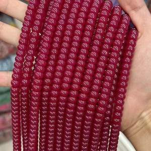 Lab Ruby Rondelle Beads,2.5x4mm 3.2x5mm 4x6mm 5x8mm beads supply 15" strand DIY Accessories
