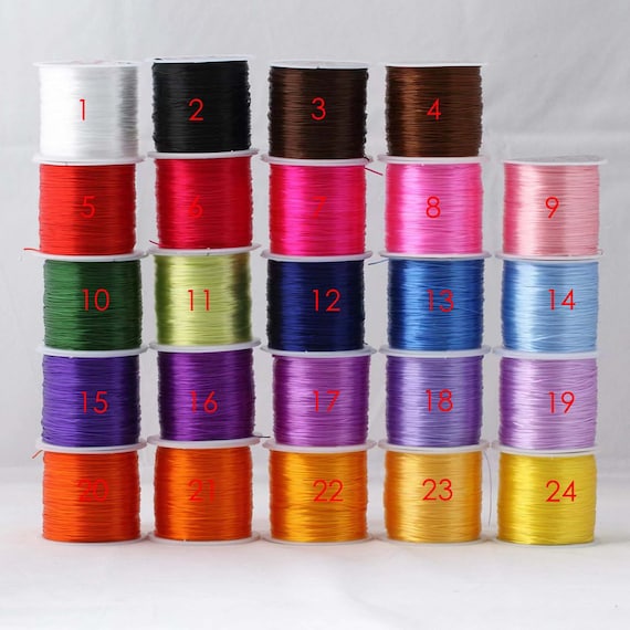 Jewelry bungee cord,flat Jewelry Beading Cord,Elastic Cord,Elastic Thread Cord,Elastic Rope cord 50 meters,Bracelet Elastic Cord