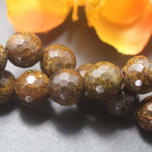 Natural 128 Faceted Bronzite Round Beads,Bronzite Beads,Gemstone Beads supply.15&quot; strand,4mm 6mm 8mm 10mm 12mm
