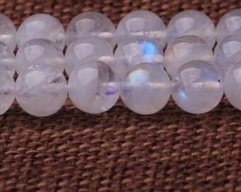 Natural Genuine blue Moonstone Beads,4mm 5mm 6mm 7mm 8mm 10mm Moonstone Gemstone Beads supply.15" strand DIY Accessories
