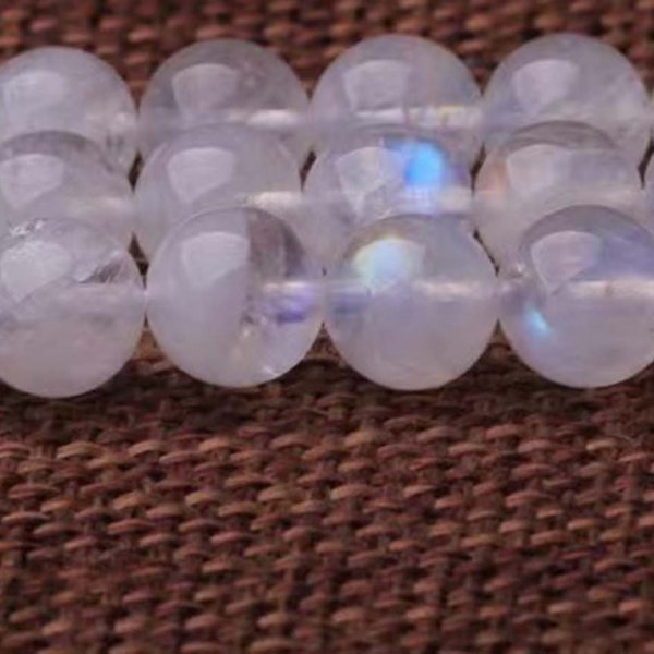 Perles de pierre de lune bleues naturelles AAA véritables, perles de pierre de lune 4mm 5mm 6mm 7mm 8mm 10mm, perles de pierre de lune supply.15" brin