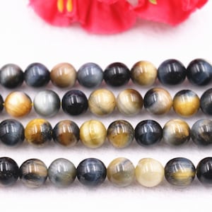 6mm 8mm 10mm 12mm Natural AAAA Mixed color Tigereye Smooth Round Beads,Tigereye Beads,Tigereye Beads Bulk supply,15&quot; strand