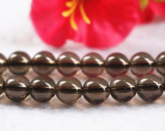 Natual Smoky Quartz Round Beads,4mm 6mm 8mm 10mm 12mm Quartz Beads,Quartz Beads supply,15" strand