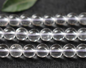 AAA Perles de cristal blanc naturel, 2mm-20mm blanc Cristal Quartz Perles lisses et rondes, fourniture en gros de perles de cristal blanc, brin de 15 »