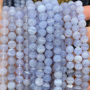 Natural AAA Blue Lace Agate Smooth Round beads wholesale supply,15&quot;strand DIY Accessories 6mm 8mm 10mm