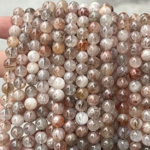 Natural Black Gold Super Seven Smooth Round Beads,Natural crystal Gemstone beads supply,15&quot; strand DIY Accessories 8mm 10mm 12mm 14mm