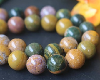 6mm 8mm 10mm 12mm Natural Ocean Jasper beads,Beads supply,15 inch 1 strand