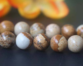 Picture Jasper Gemstone Round Beads,6mm 8mm 10mm 12mm Picture Jasper Beads,Gemstone beads supply.15" strand