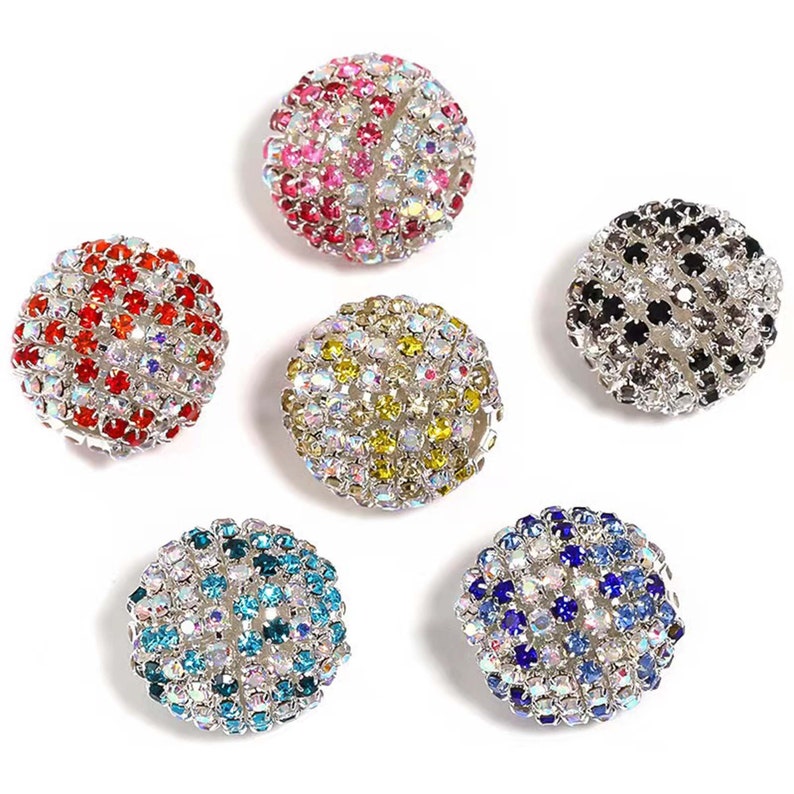 10pcs Rhinestone AB Bubblegum Beads,17mm Chunky Bead,Gumball Beads,Resin Beads in Bulk for Pen Colors to choose from DIY Accessories image 1
