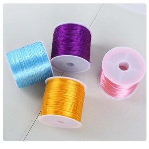 Jewelry bungee cord,flat Jewelry Beading Cord,Elastic Cord,Elastic Thread Cord,Elastic Rope cord 50 meters,Bracelet Elastic Cord