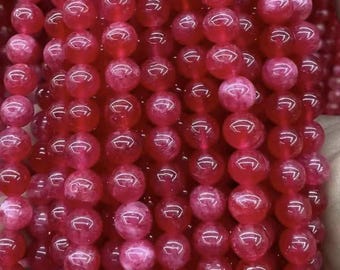Optimize Pink tourmaline Smooth Round Beads tourmaline Beads,Loose stone bead 15&quot; strand DIY Accessories  6mm 8mm 10mm
