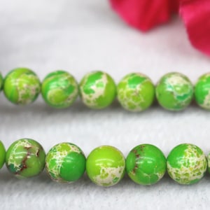 Synthetic Sea Sediment Jasper Beads,6mm 8mm 10mm 12mm Green Sea Sediment Jasper Beads,Gemstone Beads supply,15&quot; strand
