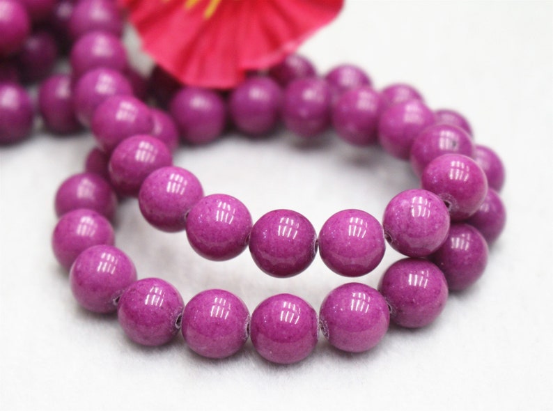 smooth round Beads,4mm 6mm 8mm 10mm 12mm Candy Jade Beads,Jade Beads 15 per strand purple Mountain Jade Beads