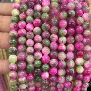 Multicolor Jade Beads,Mountain Jade beads,6mm 8mm 10mm 12mm Smooth Round Beads,Candy Jade Beads 15&quot; strand DIY Accessories