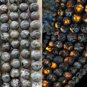 Natural flame stone Smooth Round Beads 15" strand flame stone DIY jewelry beads 4MM 6MM 8MM 10MM 12MM