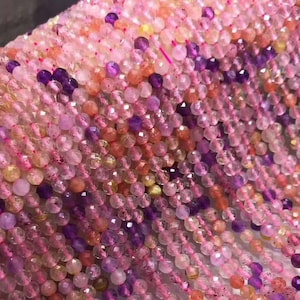 Natural AA Faceted Super Seven crystal Beads,Super Seven crystal Round beads Loose stone bead Gemstone supply,15&quot; strand 2mm 3mm 4mm