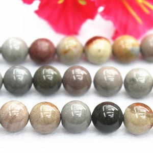 Natural Ocean Jasper Beads,4mm 6mm 8mm 10mm Ocean Jasper smooth round Beads wholesale supply.15&quot; strand