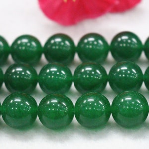 Green Malay jade Beads, smooth round Beads,4mm 6mm 8mm 10mm 12mm Malay Jade Beads 15&quot; per strand