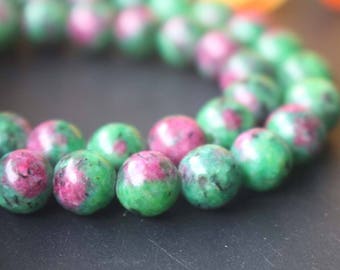 Ruby Zoisite Gemstone Beads,6mm 8mm 10mm 12mm Ruby Zoisite Gemstone Beads,beads supply.15" strand