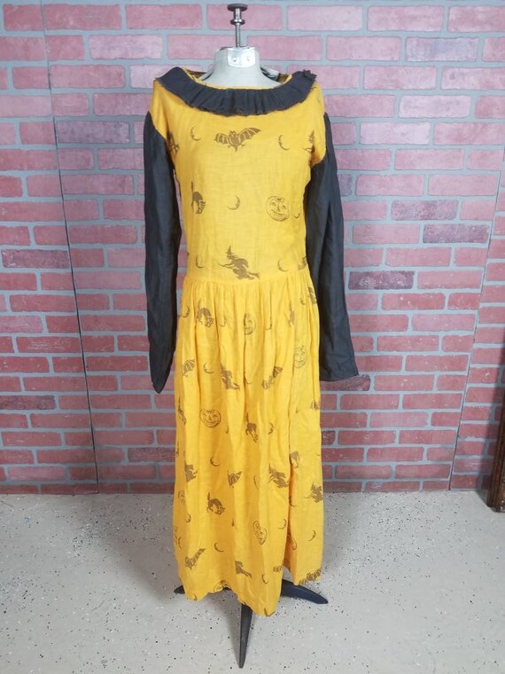 1920s novelty print halloween dress