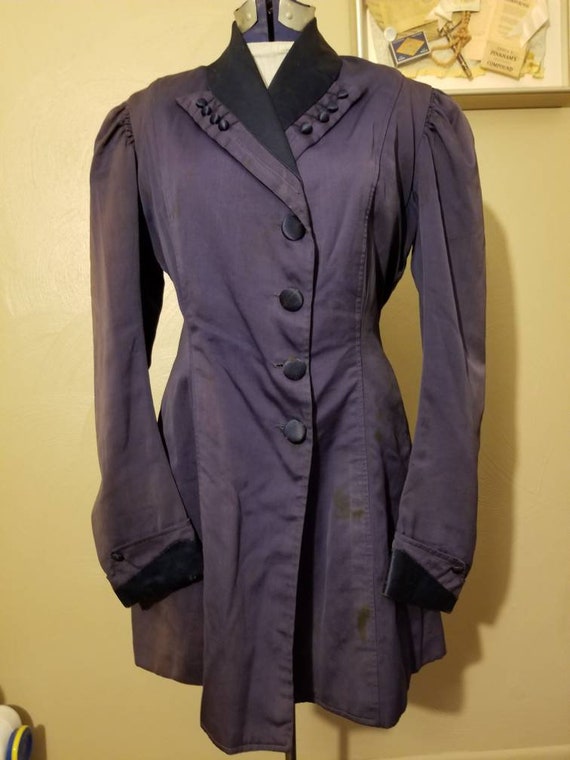 Purple Silk Edwardian Walking Jacket