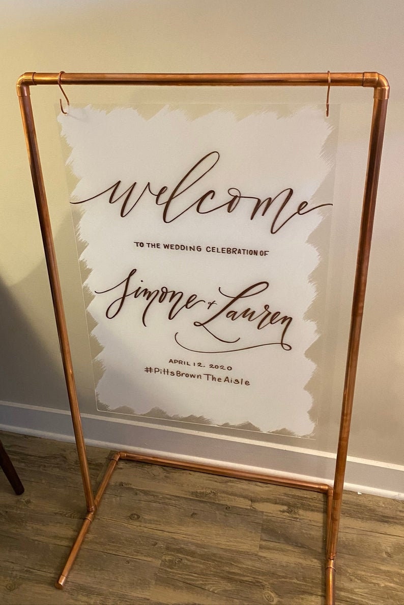 Seating Chart Stand Copper Arch Copper Seating Arch Small Etsy