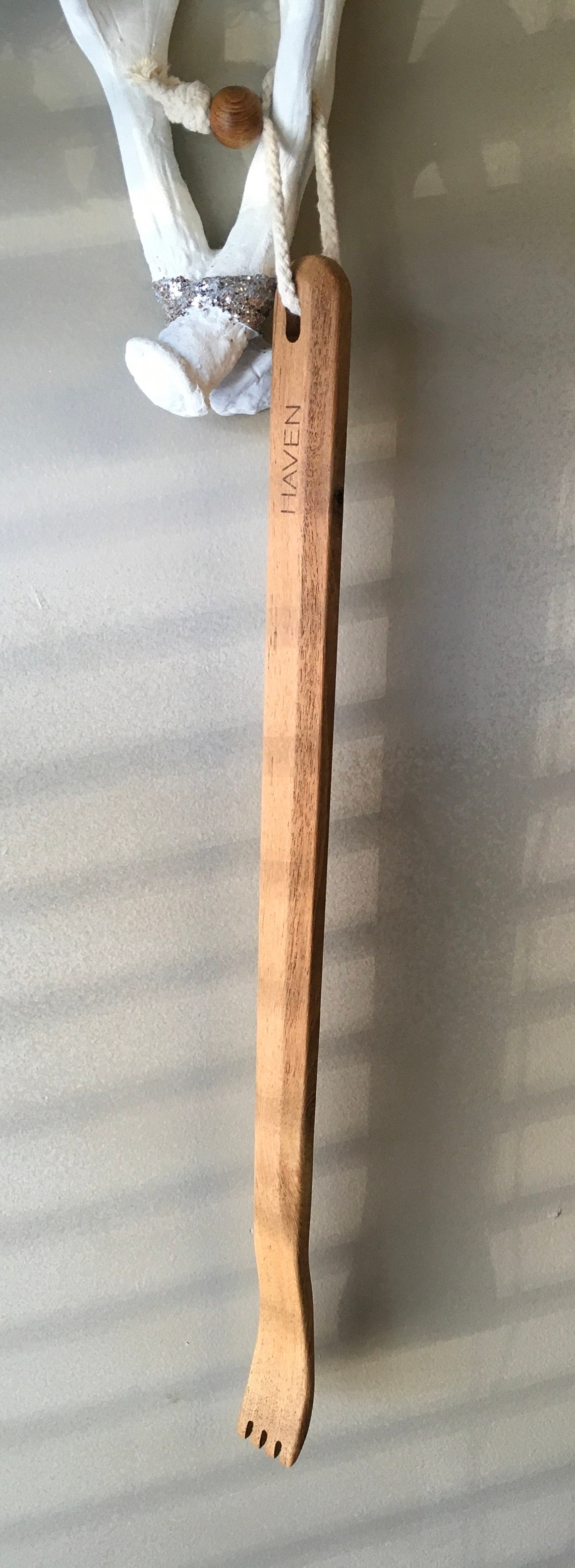 Wooden Back Scratcher Teal Wood Back Scratcher Back Etsy UK