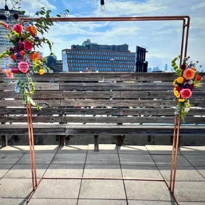 Double  Copper Arch,, Ceremony Arch, Copper Wedding Arch.