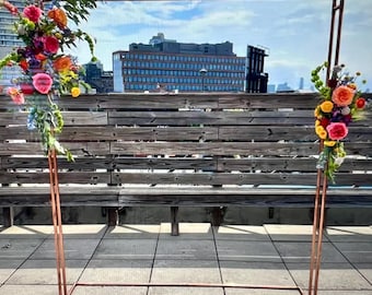 Double  Copper Arch,, Ceremony Arch, Copper Wedding Arch.