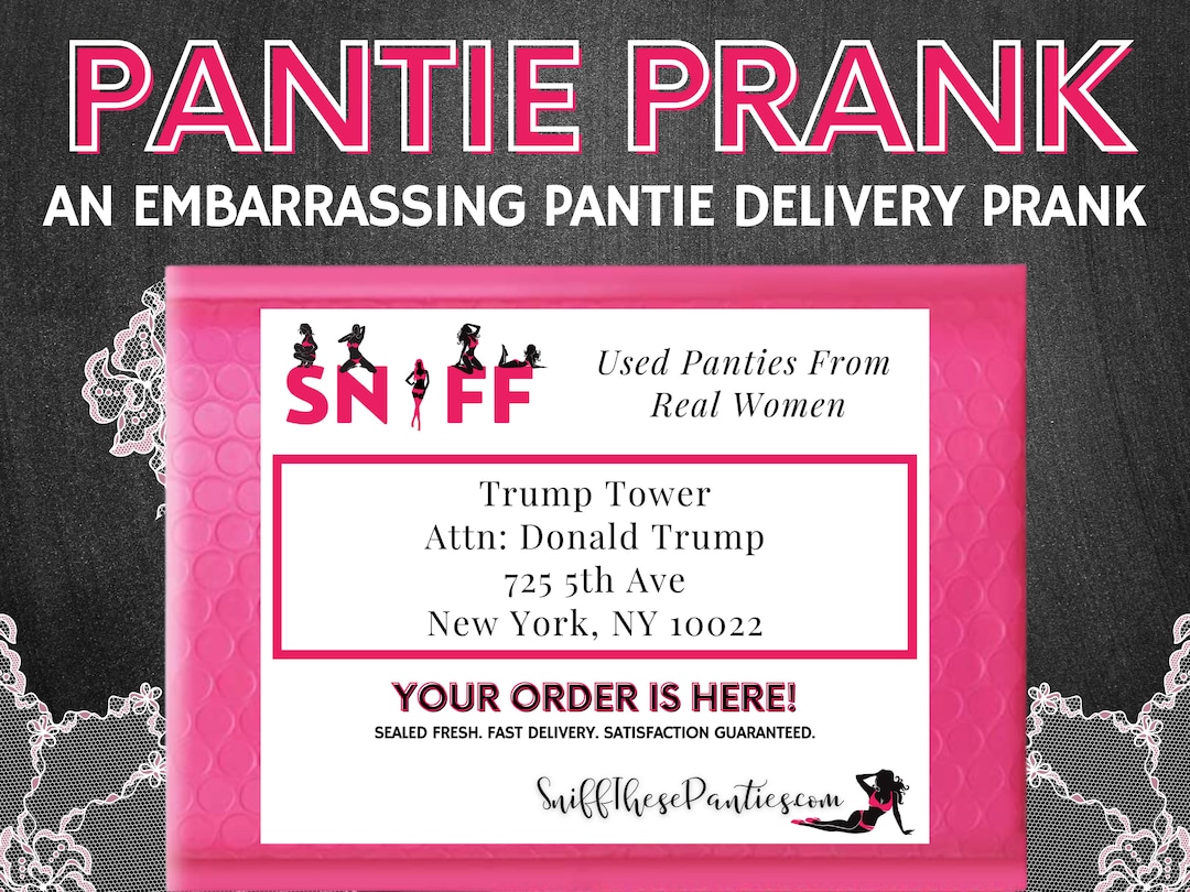 Sniff These Panties Prank Mail Joke Pink Bubble Mailer Gift With a Lace