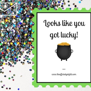 Glitter Bomb Letter Joke Mail: Parece que você teve sorte! - Dia de São Patrício