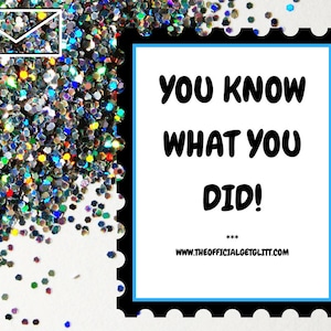 Glitter Bomb Letter Joke Mail: ¡Sabes lo que hiciste! Broma anónima
