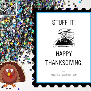 Glitter Bomb Letter Joke Mail: Stuff It! Happy Thanksgiving Anonymous Prank